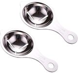 Dhvsam Egg Yolk Separator 304 Stainless Steel Dishwasher Safe Egg White Separator, Professional Egg Separator Tool (Pack of 2)