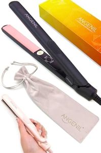 ANGENIL Ceramic Ultra Mini Hair Straightener, Small Dual Voltage Travel Hair Straighteners Anti-Scald Silicone Heat Resistant, Mini Straighteners for Short Hair, Fine Hair, Beard, (140℃- 160℃ -190℃)
