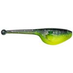 Strike King 2-Inch Mr. Crappie Shadpole Panfish Bait, Tuxedo Black/Chartreuse