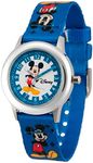 Disney Mickey Mouse Kids' Stainless Steel Time Teacher Analog Quartz Watch