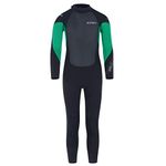 Osprey Boys Full Length 3mm Summer Wetsuit, Kids Neoprene Surfing Bodyboarding Wetsuit, Zero, Green