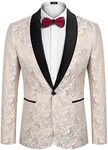 COOFANDY Men's Floral Tuxedo Jacket