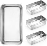 Onader 9 x 5 Bread Loaf Pans Stainless Steel Deep Meatloaf Pan for Baking Set of 6