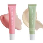 Summer Lip Balm, Moisturising Lip Balm For A Sheer Tint Of Colour, Vegan & Cruelty-free, Moisturising Lip Balm Tube For Dry & Chapped Lips, Lip Care (S-(Pink+Green), 2PC)