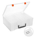 Large Photo Storage Boxes 4" x 6", FGcase 18 Inner Photo Cases Photo Organizer Craft Keeper, Picture Storage Box for Photo Stickers Stamps Seeds Clear