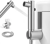 BIGCOW Stainless Steel Handheld Bidet Sprayer for Toilet, Stepless Water Pressure Control, Gentle Toilet Jet Spray with Leak-Proof Bidet Hose, Ideal for Feminine Hygiene, Cloth Diaper, Pet Cleaning