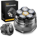 Head Shavers for Men, IPX7 Waterproof, 6D Magnetic Self-Sharpening Steel Blades, Smooth Shave in 3 Minutes, Wet & Dry, 180-Min Usage, Type-C Fast Charge, Easy Clean, LED Display, Gifts for Men