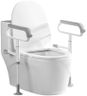 TIHOOK Toilet Safety Rail, Toilet Safety Frame with Punch-Free Suction Cup Pads and Arms, Adjustable Height and Width Toilet Bars Fit Most Toilets, Toilet Rails for Elderly Disabled Handicap (150kg)