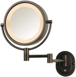 JERDON Wall-Mounted Makeup Mirror w