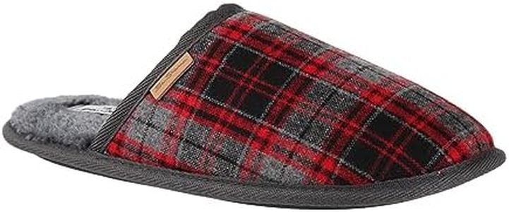 Ben Sherman Men's Saman Mule Slipper, Grey/Red, EU 41/42, US 8/9