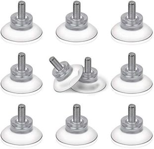 BLUECELL 10 PCS Rubber Strong Suction Cup Replacements for Glass Table Tops with M6 Screw