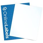 Online Labels - Waterproof Clear Gloss Sticker Paper - 100 Sheets - 8.5" x 11" Full Sheet Label - Laser Printer