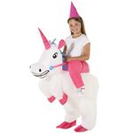 Kids Unicorn Ride On Inflatable Costume Blow Up Fancy Dress Outfits Boys & Girls