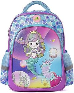 Spring Country Girls Backpack for School, Children Casual Daypack Book Bag Rucksack (Mermaid Glitter), Mermaid Glitter, Large, Mermaid