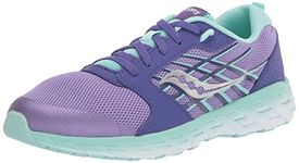 Saucony Kids Girls Wind 2.0 Running Shoe, Purple, 6 M US