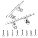 9Tong Heavy Rope Boat Cleat Marine Open Base Boat Cleats Stainless Steel Hardware Dock Cleat Mooring Kayak SUS316 150mm 2pcs