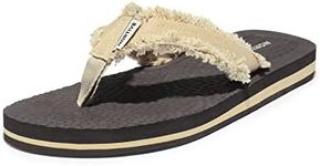 NORTIV 8 Mens Flip Flop Thong Summer Beach Sandal 181111/Beige -10