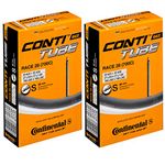 Continental Race 28 700 x 20-25c Inner Tubes - Long Presta 80mm Valve (Pack of 2), Black