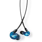 Shure AONIC 215 Wired Sound Isolating Earbuds, Clear Sound, Single Driver, Secure In-Ear Fit, Detachable Cable, Durable Quality, Compatible with Apple & Android Devices - Blue