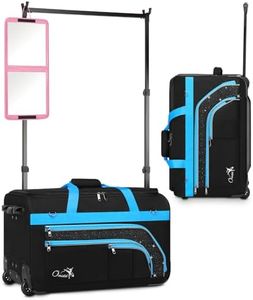 Dance Bag with Garment Rack, 28" Rolling Dance Suitcase Competition Duffle Bag with Garment Rack & Wheels | Versatile Compartments, Upgraded Stable System for Dance Shows, Travel, Cheer, Recital