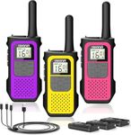 AWANFI Walkie Talkies for Adults Kids, 3 Pack Rechargeable Walkie Talkies with 1200mAh Battery, Long Range 16 Channels Radios, Walky Talky with USB-C Cable, VOX-Hands free for Outdoor Camping Hiking