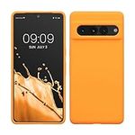 kwmobile Case Compatible with Google Pixel 7 Pro Case - TPU Silicone Phone Cover with Soft Finish - Fruity Orange