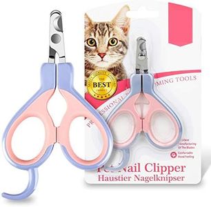 EooCoo Cat Nail Clipper Non Slip Handles, Simple Use Professional Kitten Claw Clippers Tool for Small Animals