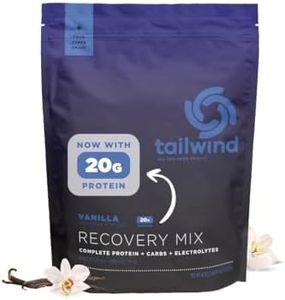 Tailwind Nutrition Recovery Mix, 20 Grams Complete Protein, Carbohydrates, and Electrolytes Powder Drink Mix for Post-Workout, Free of Gluten, Soy, and Dairy, Vegan, 20 Servings, Vanilla