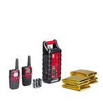 Midland - EK35 Outdoor Emergency Kit, 2 XT30 Walkie Talkies 6km Range, License-Free, 2600mAh Power Bank with USB Charging, LED Flashlight, 4 Thermal Blankets, SOS Morse Signal, Rechargeable Batteries