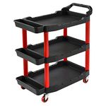 Detailing Tool Cart Organizer,440lb Wash Cart Tool Organizer 3 Tier Heavy Duty Utility Cart with Lockable Wheels for Garage DIY Home Projects & Mechanics & Detailers During Repairs Car Wash/Wax