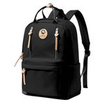 HYC00 School Backpack Women,College Rucksack Lightweight School Bag for Teen Girls High School Backpack Unisex Casual Daypack Women Laptop Backpack Waterproof Backpack for School Boys Bookbag,Black