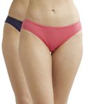 Jockey Women's Cotton Bikini (Pack of 2) (SW01_Solid Assorted_Medium_Red_M)