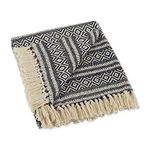 DII Rustic Farmhouse Cotton Adobe Stripe Blanket Throw with Fringe for Chair, Couch, Picnic, Camping, Beach, Everyday Use, 50 x 60" - Adobe Stripe Navy