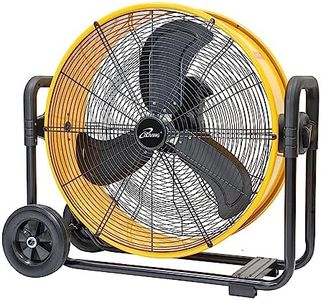 iLiving 24 Inches 7341 CFM Heavy Duty High Velocity Barrel Floor Drum Fan With DC Brushless Motor,Stepless Speed Adjustment for Workshop, Garage, Commercial or Industrial Environment, UL Safety Listed