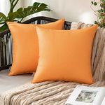 MIULEE Pack of 2 Fall Decorative Outdoor Waterproof Pillow Covers Garden Cushion Sham Throw Pillowcase Shell for Patio Tent Couch 18x18 Inch Orange Yellow