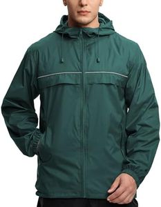 V VALANCH Mens Rain Jacket Waterproof Lightweight Windbreaker with Hood Outdoor Raincoat for Hiking Running Travel