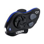 LEXIN 1pc FT4 PRO Motorcycle Bluetooth Headset Featuring Integrated Headlamp with SoS Mode, Amazing Audio, Helmet Intercom Communication System with Type-C Quick Charge, Great for on-Road, Off-Road