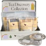 Tea Discovery Collection Assorted Tea Gift Set - 5 Hand-Crafted Loose Leaf Teas, Presentation Gift Box with Loose Leaf Steeper Included - Mixed Caffeine - 5 Unique and Flavorful Teas - 75 Cups