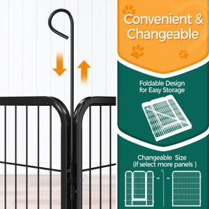 Yaheetech 8-Panel Dog Playpen, 100cm – Indoor/Outdoor Pet Fence