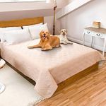 Waterproof Dog Bed Covers for Couch Protection, Water-Resistant Anti-Slip Soft Dog Pet Blanket, for Furniture Bed Couch Sofa (137x208cm,Brown)