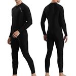 OMGear Diving Skin for Male Spandex Full Body Rash Guard One Piece Swimwear for Swimming Kayaking Surfing Snorkeling Diving Rafting(MenBlack03,XL)