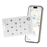 GLOBELEC SlimTag Thin Wallet Tracker Card, Keys Finder for Phone, Luggage, Passport, Works with Find My (iOS Only), IPX8 Waterproof White