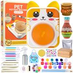 Roaxkois Pottery Wheel for Kids, Mini Pottery Wheel for Beginners, Pottery Painting Kit & Clay Sculpting Tools for Kids, Detachable Turntable, Adjustable Speed, Arts & Crafts for Kids Ages 8-12