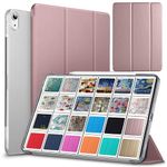 DuraSafe Cases for iPad Mini 6 8.3 Inch 2021 [ Mini 6th Gen ] A2567 A2568 A2569 MK7M3HN/A MLWL3HN/A MK7R3HN/A MK7P3HN/A MK7T3HN/A Trifold Hard Smart PC Translucent Back Cover - Rose Gold