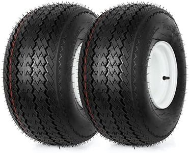 WEIZE 18x8.50-8 Tubeless Tires with Wheel Assembly, 4 Lug 4" Center, 2.83" Center Bore, 18x8.5-8 Tractor Turf Tire, 4 Ply, 815lbs Capacity, Set of 2