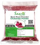 Saara HERBAL FRESH Beetroot Powder, 200g, Chukandar Powder, Improves Blood Flow & Exercise Performance, Use in Smoothies, Curries, Soups, Cakes, Natural Food Color (Pack of 2 X 100g)