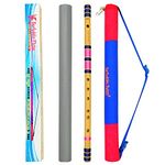 Sarfuddin Flutes F Natural Base Right Hand Bamboo Flute Bansuri Size 28.5 inches With Carry Bag