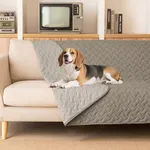 gogobunny Waterproof Dog Bed Cover Pet Blanket for Furniture Bed Couch Sofa Reversible (Dark Stone/Light Stone, 82x120 Inch (Pack of 1))