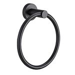 Matte Black Towel Ring, Bthroom Hardware Towel Hanger Hand Towel Holder Ring Circle Round Towel Rack Wall Mount