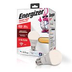 Energizer Connect Smart A19 LED Warm White Light Bulb with Voice Control and Remote Access Through Your Smartphone | Compatible with Alexa and Google Assistant